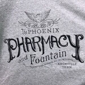 The Phoenix Pharmacy and Fountain Knoxville Tennessee Tshirt size Large A24